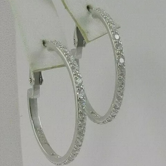 simone l. smith Jewelry Simone L Smith Cz Hoop Earrings Poshmark